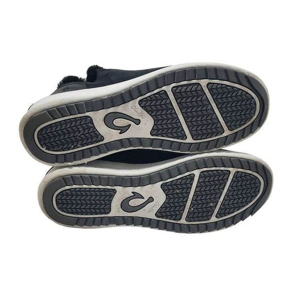 OluKai Women's 20427-OXDW Black Shearling Lining Malua Hulu Slip On Boots 7 - Picture 5 of 6